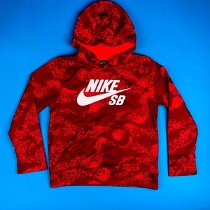 Boys M Nike SB red splatter hoodie jacket